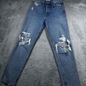 Agolde Light Blue‎ Distressed Denim Jeans